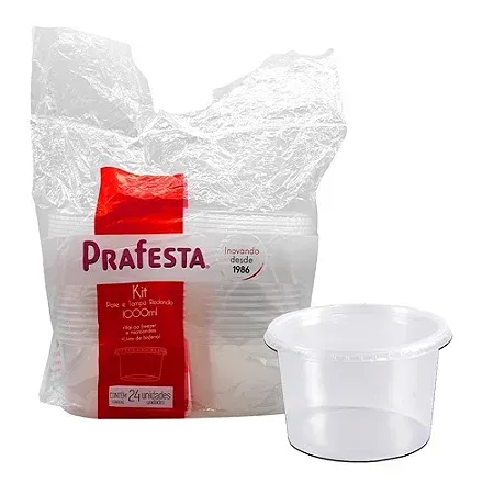 Pote Redondo c/1000ml c/24 - PraFesta